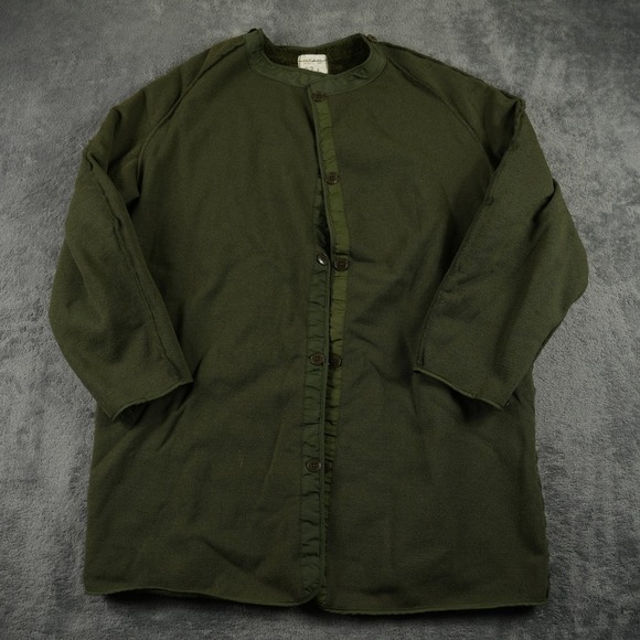 Vintage 1981 Utah Paris French Military Parka Liner Olive Drab Pile Fleece 92 L